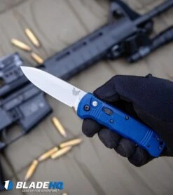 Benchmade 4400-1 Casbah Automatic Knife Blue Grivory (3.4" Satin) 8 Benchmade 4400-1 Casbah Automatic Knife Blue Grivory (3.4" Satin) -Benchmade Shop Benchmade 4400 1 Casbah Automatic Knife Blue Grivory Satin BHQ51629 kp in hand web