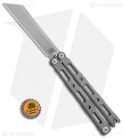 Benchmade 87 Ti Bali-Song Butterfly Knife Titanium (4.5" Satin) -Benchmade Shop Benchmade 87 Ti satin BHQ 51596 jr bottlecap