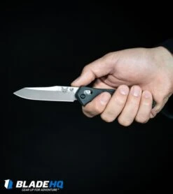 Benchmade 940 Osborne AXIS Lock Knife Green (3.4" Black) 940BK 7 Benchmade 940 Osborne AXIS Lock Knife Green (3.4" Black) 940BK -Benchmade Shop Benchmade 940 2 Osborne AXIS Lock Knife Black G 10 Satin 940 2 BHQ 36208 in hand web 2