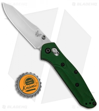 Benchmade 945 Mini Osborne AXIS Lock Knife Green (2.9" Satin) 4 Benchmade 945 Mini Osborne AXIS Lock Knife Green (2.9" Satin) - Image 4