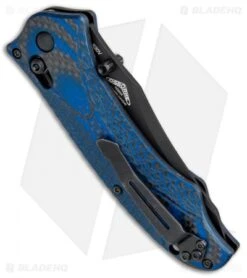 Benchmade Rift 950BK-1801 Limited Edition SHOT Show 2018 Knife CF/Blue G-10 -Benchmade Shop Benchmade 950BK 1801 Rift Osborne Black BHQ 78787 jr side