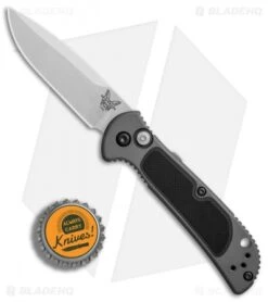 Benchmade 9750 Mini Coalition Automatic Knife Gray Al/Black G-10 (2.9" Satin) 7 Benchmade 9750 Mini Coalition Automatic Knife Gray Al/Black G-10 (2.9" Satin) -Benchmade Shop Benchmade 9750 Mini Coalition gray al black G10 satin BHQ 75501 er bottlecap 2
