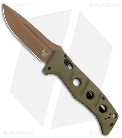 Benchmade Adamas Automatic Knife Olive G-10 (3.8" FE) 2750FE-2 1 Benchmade Adamas Automatic Knife Olive G-10 (3.8" FE) 2750FE-2