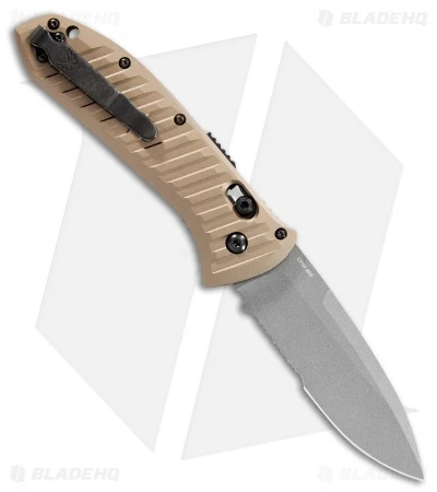 Benchmade Auto Presidio II Auto Knife Bronze Al. (3.7" Gray Serr) 5700SGY-1 3 Benchmade Auto Presidio II Auto Knife Bronze Al. (3.7" Gray Serr) 5700SGY-1 - Image 3