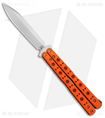 Benchmade 51 Morpho Balisong Butterfly Knife Orange G-10 (4.25" SW) 51-1801 1 Benchmade 51 Morpho Balisong Butterfly Knife Orange G-10 (4.25" SW) 51-1801