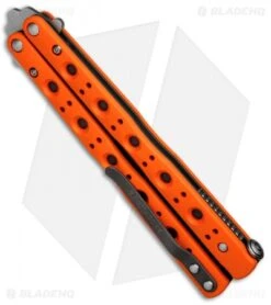 Benchmade 51 Morpho Balisong Butterfly Knife Orange G-10 (4.25" SW) 51-1801 5 Benchmade 51 Morpho Balisong Butterfly Knife Orange G-10 (4.25" SW) 51-1801 -Benchmade Shop Benchmade Balisong Orange jr side