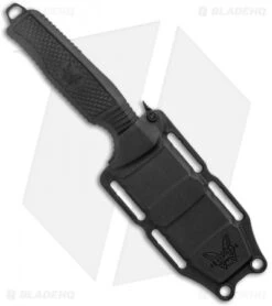 Benchmade H2O Fixed Blade Dive Knife Black Santoprene (3.5" Black Serr) 7 Benchmade H2O Fixed Blade Dive Knife Black Santoprene (3.5" Black Serr) -Benchmade Shop Benchmade Black Fixed Blade Dive Knife 112SBK BLK Black Serr BHQ 123886 jr sheath 1