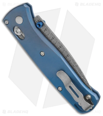 Benchmade Bugout AXIS Lock Knife Blue Titanium (3.2" Damasteel) 535-2204 3 Benchmade Bugout AXIS Lock Knife Blue Titanium (3.2" Damasteel) 535-2204 - Image 3