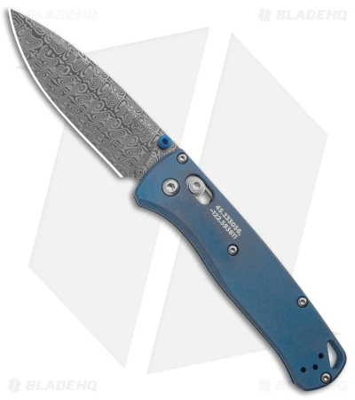 Benchmade Bugout AXIS Lock Knife Blue Titanium (3.2" Damasteel) 535-2204 1 Benchmade Bugout AXIS Lock Knife Blue Titanium (3.2" Damasteel) 535-2204