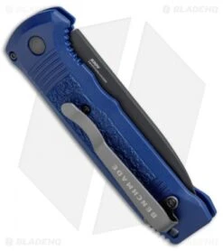 Benchmade 4400SBK-1 Casbah Automatic Knife Blue Grivory (3.4" Black Serr) -Benchmade Shop Benchmade Casbah Blue Grivory Black Serr 4400SBK 1 BHQ 51634 jr side