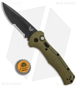 Benchmade Claymore Auto Knife OD Green Grivory (3.6" Black Serr) 9070SBK-1 7 Benchmade Claymore Auto Knife OD Green Grivory (3.6" Black Serr) 9070SBK-1 -Benchmade Shop Benchmade Claymore Auto Ranger Green Grivory Black Serr 9070SBK 1 BHQ 118571 jr bottlecap