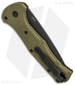 Benchmade Claymore Auto Knife OD Green Grivory (3.6" Black Serr) 9070SBK-1 6 Benchmade Claymore Auto Knife OD Green Grivory (3.6" Black Serr) 9070SBK-1 -Benchmade Shop Benchmade Claymore Auto Ranger Green Grivory Black Serr 9070SBK 1 BHQ 118571 jr side