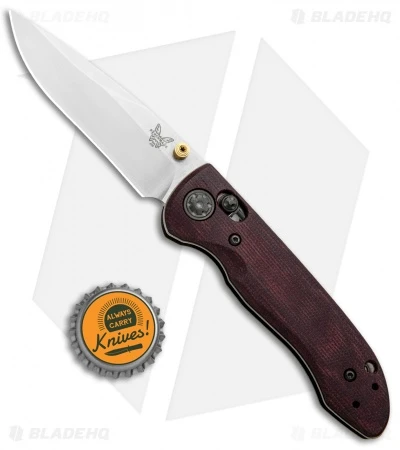 Benchmade Foray Limited Ed. AXIS Lock Knife Red Micarta (3.24" Satin ) 698-1901 4 Benchmade Foray Limited Ed. AXIS Lock Knife Red Micarta (3.24" Satin ) 698-1901 - Image 4