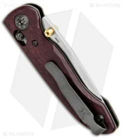 Benchmade Foray Limited Ed. AXIS Lock Knife Red Micarta (3.24" Satin ) 698-1901 6 Benchmade Foray Limited Ed. AXIS Lock Knife Red Micarta (3.24" Satin ) 698-1901 -Benchmade Shop Benchmade Foray Limited Edition Ed AXIS Lock Red Micarta Satin 698 1901 BHQ 97136 jr side