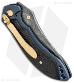 Benchmade Gold Class 635-81 Mini Skirmish Folding Knife #03 6 Benchmade Gold Class 635-81 Mini Skirmish Folding Knife #03 -Benchmade Shop Benchmade Gold Class 635 81 Mini Skirmish Damascus 3 BHQ 2740 jr side