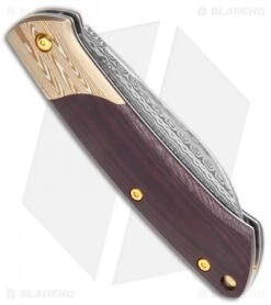 Benchmade Gold Class Proper Slip Joint Knife Black/Burgundy Micarta (2.8 Dama) 8 Benchmade Gold Class Proper Slip Joint Knife Black/Burgundy Micarta (2.8 Dama) -Benchmade Shop Benchmade Gold Class Proper SJ Black Burgundy Micarta Damascus 319 201 BHQ 107745 jr side