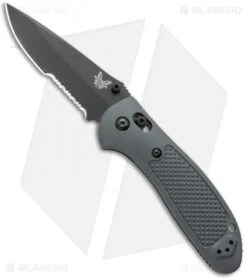 Benchmade Griptilian AXIS Lock Knife Gray (3.45" Black Serr) 551SBKGRY-S30V