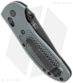 Benchmade Griptilian AXIS Lock Knife Gray (3.45" Black Serr) 551SBKGRY-S30V -Benchmade Shop Benchmade Griptilian AXIS Lock Gray G 10 Black Serr 551SBKGRY S30V BHQ 123894 jr side