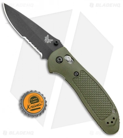 Benchmade Griptilian AXIS Lock Knife Olive Drab (3.45" Black Serr) 551SBKOD-S30V 4 Benchmade Griptilian AXIS Lock Knife Olive Drab (3.45" Black Serr) 551SBKOD-S30V - Image 4