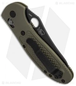 Benchmade Griptilian AXIS Lock Knife Olive Drab (3.45" Black Serr S30V) 550SBKOD 6 Benchmade Griptilian AXIS Lock Knife Olive Drab (3.45" Black Serr S30V) 550SBKOD -Benchmade Shop Benchmade Griptilian Axis Lock Olive Drab Black Serr 550SBKOD BHQ 92481 jr side
