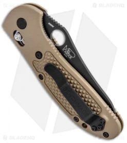 Benchmade Griptilian 550BKSN Knife - Sand | Black S30V -Benchmade Shop Benchmade Griptilian Axis Lock Sand Black 550BKSN BHQ 92482 jr side