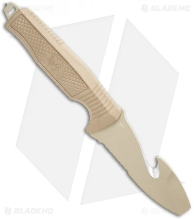 Benchmade H2O Fixed Blade Dive Knife Tan Santoprene (3.5" Tan Serr) 2 Benchmade H2O Fixed Blade Dive Knife Tan Santoprene (3.5" Tan Serr) - Image 2