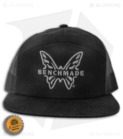 Benchmade Knives Snap Back Mesh 7 Panel Hat W/ Embroidered Logo - Black 7 Benchmade Knives Snap Back Mesh 7 Panel Hat W/ Embroidered Logo - Black -Benchmade Shop Benchmade Knives Snap Back Mesh 7 Panel Hat Leather Logo Black BHQ 123100 jr bottlecap