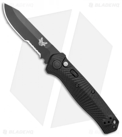 Benchmade Mediator Automatic Knife Black G-10 (3.3" Black Serr) 8551SBK 1 Benchmade Mediator Automatic Knife Black G-10 (3.3" Black Serr) 8551SBK