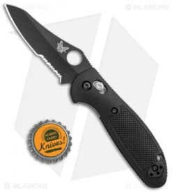 Benchmade Mini Griptilian AXIS Lock Knife Black (2.91" Black Serr) 555SBKHG -Benchmade Shop Benchmade Mini Griptilian AXIS Black Black Serr 555SBKHG BHQ 110624 jr bottlecap
