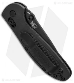 Benchmade Mini Griptilian AXIS Lock Knife Black (2.91" Black Serr) 557SBK-S30V -Benchmade Shop Benchmade Mini Griptilian AXIS Lock Black Black Serr 557SBK S30V BHQ 0760 jr side