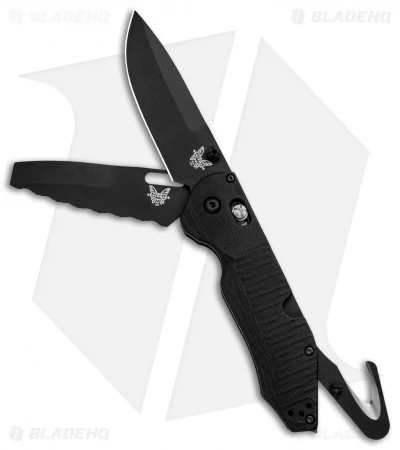 Benchmade Outlast OPTION Lock Rescue Knife Black G-10 (3.6" Black) 365BK 1 Benchmade Outlast OPTION Lock Rescue Knife Black G-10 (3.6" Black) 365BK