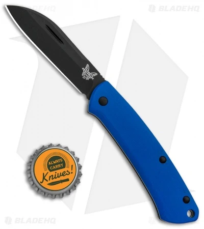 Benchmade Proper Slip Joint Knife Blue G-10 (2.8" Black) 319DLC-1801 4 Benchmade Proper Slip Joint Knife Blue G-10 (2.8" Black) 319DLC-1801 - Image 4