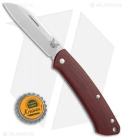 Benchmade Proper Slip Joint Knife Red G-10 (2.8" Satin) 319-1 8 Benchmade Proper Slip Joint Knife Red G-10 (2.8" Satin) 319-1 -Benchmade Shop Benchmade Proper red G10 satin 319 1 BHQ 67754 er size