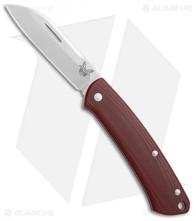 Benchmade Proper Slip Joint Knife Red G-10 (2.8" Satin) 319-1 1 Benchmade Proper Slip Joint Knife Red G-10 (2.8" Satin) 319-1