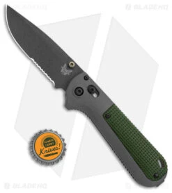 Benchmade Redoubt AXIS Lock Knife Green/Gray Grivory (3.6" Cerakote Serr) 430SBK 7 Benchmade Redoubt AXIS Lock Knife Green/Gray Grivory (3.6" Cerakote Serr) 430SBK -Benchmade Shop Benchmade Redoubt AXIS Lock Green Gray Grivory Cerakote Serr BHQ 137276 jr bottlecap