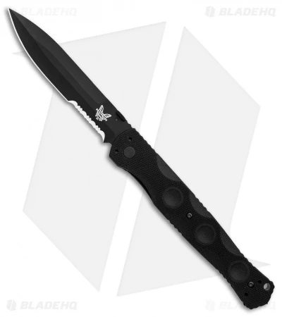 Benchmade SOCP Liner Lock Knife Black G-10 (4.47" Black Serr) 390SBK 1 Benchmade SOCP Liner Lock Knife Black G-10 (4.47" Black Serr) 390SBK