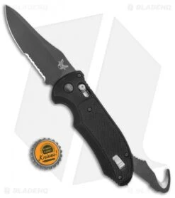 Benchmade Triage AXIS Lock Automatic Knife (3.58" Black Serr) 9170SBK -Benchmade Shop Benchmade Triage AXIS Lock Auto Black Serr 9170SBK BHQ 15157 jr bottlecap
