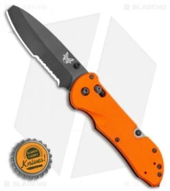 Benchmade Triage AXIS Lock Knife Orange G-10 (3.5" Black Serr) 916SBK-ORG -Benchmade Shop Benchmade Triage AXIS Lock Knife Orange G 10 3.5 Black Serr 916SBK ORG BHQ 9699 LS Bottlecap