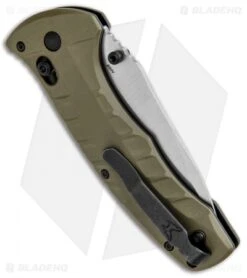Benchmade Turret AXIS Lock Folding Knife OD Green G-10 (3.7" Satin) 980 -Benchmade Shop Benchmade Turret AIX Lock OD Green G 10 Satin 980 BHQ 92610 jr side
