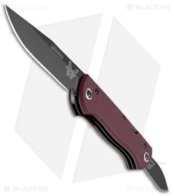 Benchmade Weekender Slip Joint Knife Burgundy Micarta (3" SW Black DLC) 317BK-2