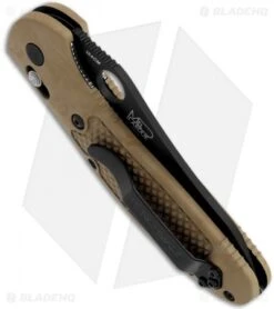Benchmade Griptilian AXIS Lock Knife Sand (3.45" Black) 550BKHGSN -Benchmade Shop benchmade 550bkhgsn grip black tan plain side 1