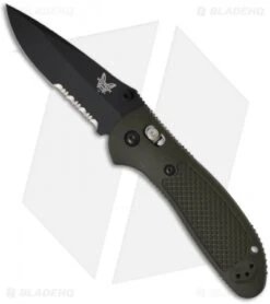 Benchmade Griptilian AXIS Lock Knife Olive Drab (3.45" Black Serr) 551SBKOD
