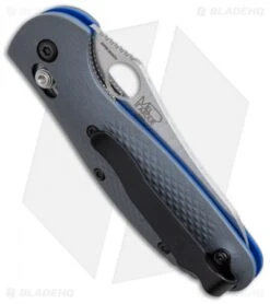 Benchmade Mini Griptilian AXIS Lock Knife Gray/Blue G-10 (2.91" Satin) 555-1 -Benchmade Shop benchmade 555 1 side cm 1