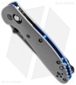Benchmade Mini Griptilian AXIS Lock Knife Gray/Blue G-10 (2.91" Black) 556BK-1 -Benchmade Shop benchmade 556sbk 1 bottom cm