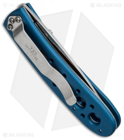 Vintage Benchmade Leopard 612S-BLU Liner Lock Knife (3.0" Satin Serr) 2 Vintage Benchmade Leopard 612S-BLU Liner Lock Knife (3.0" Satin Serr) - Image 2