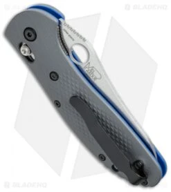 Benchmade Griptilian AXIS Lock Knife Gray/Blue G-10 (3.45" Satin) 550-1 -Benchmade Shop benchmade griptilian 550 1 side cm