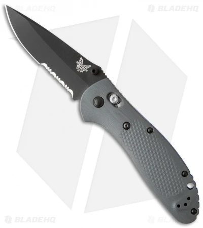 Benchmade Griptilian AXIS Lock Knife Gray/Blue G-10 (3.45" Black Serr) 551SBK-1 1 Benchmade Griptilian AXIS Lock Knife Gray/Blue G-10 (3.45" Black Serr) 551SBK-1