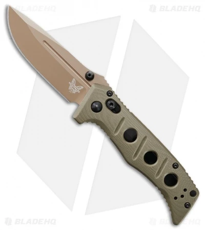 Benchmade Mini Adamas AXIS Lock Knife Olive G-10 (3.3" FE) 273FE-2 1 Benchmade Mini Adamas AXIS Lock Knife Olive G-10 (3.3" FE) 273FE-2