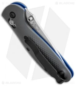Benchmade Mini Griptilian AXIS Lock Knife Gray/Blue G-10 (2.91" Satin) 556-1 -Benchmade Shop benchmade mini griptilian 556 1 side cm